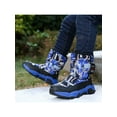 thumbnail image 4 of Fangasis Children Snow Boots Breathable Winter Boot Mid Calf Warm Shoes Walking Casual Black Blue 2.5Y, 4 of 9