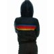 thumbnail image 3 of Womens Rainbow Zip-up Winter Down Casual Striped Hooded Puffer Coat, 3 of 4