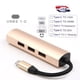 thumbnail image 4 of Aleación de aluminio tipo C a 4 puertos USB 3.0 Hub Splitter Cable adaptador (Oro)-211301.03, 4 of 7