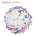 thumbnail image 7 of 20pcs Vintage Floral Handkerchiefs, TSV Women's Cotton Hankies, Flower Embroidered Design for Ladies, Rondom Colors (11x11in), 7 of 7