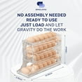 thumbnail image 4 of CAILDANL 4 Tiers Egg Holder for Fridge with 30 Egg Capacity - 2 Pack Auto Rolling Egg Storage Organizer for Refrigerator, Space Saving Egg Tray in Kitchen (Clear), 4 of 7