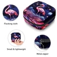 thumbnail image 3 of Flamingo Sanitary Napkin Bag with Plush Fabric, Sponge, and Oxford Cloth Materials - Small Makeup Pouch for Purse and Travel Organizer Zipper Pouch - 4.7x6.6x6.6 in, 3 of 6