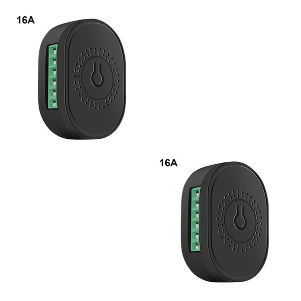 Interruptor inteligente Inteprter Smart Life Tuya Wifi 16A 2Conjunto Negro