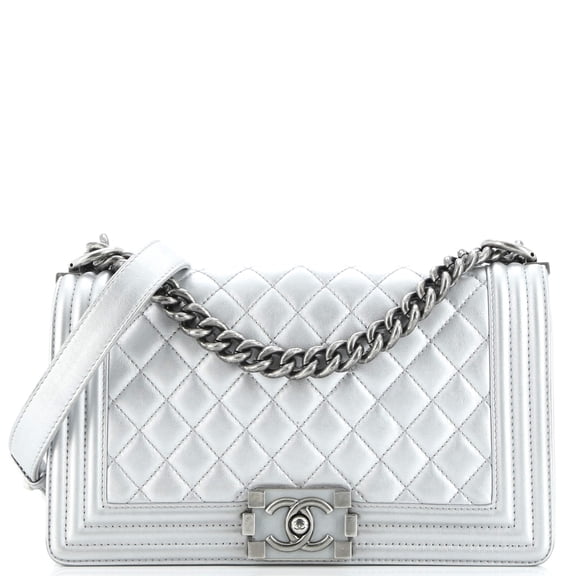 Pre-Owned Boy Flap Bag Quilted Lambskin Old Medium By Rebag