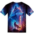 thumbnail image 4 of RTKFRFLM Boys 3D Wolf T-Shirt Cool Wildlife Animal Graphic Loose Fit Crewneck Short Sleeve Summer Active Tee 2-13Y, 4 of 4