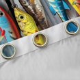 thumbnail image 4 of Feelyou Rustic Fishing Wooden Plank Black Out Curtains for Men, Fish Hook Marine Curtains Pack of 2 (42x63 Each), Grey Blue, 4 of 6