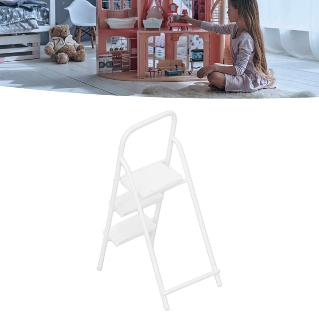 Escalera En Miniatura, 1/12 Escalera De Meta Meta Para Muñecas Escaleras De Muñeca Escalera De Muñecas Mini 3 Stringer Steps Modelo Para Accesorios De Muebles De Casa Muñeca