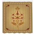thumbnail image 2 of Ambesonne Vintage Shower Curtain, Eastern Effects Leafy Boho, 69"Wx84"L, Pale Brown Ruby Amber, 2 of 4