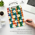 thumbnail image 3 of FORMRS Acrylic Clipboard with Low Profile Clip Standard A4 Letter Size, 12.5" x 9", Green Checkered Daisy, 3 of 8