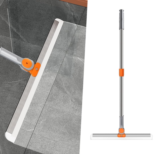 Escoba de Piso Escobilla, Limpieza ráspida Portátiles Múltiples Squeregeee de Piso Flexible Duradero Telescópico Largo para Baño Para Baña