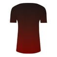 thumbnail image 4 of Sweet Home Farm V Neck T Shirts for Women Summer Tops 2025 Trendy Boho Floral Print Tunic Casual Loose Blouse Short Sleeve Shirts Red, 4 of 5