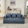 thumbnail image 6 of Comfy Convertible Folding Mattress Couch, Floor Sofa Bed, Chenille Floor Sofa with Armrest, Floor Sofa Lounge Couch for Living Room Bedroom Lounge Studio (Blue), 6 of 12