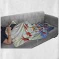 thumbnail image 6 of Flower Soft Flannel Fleece Throw Blanket, Composition Colorful Plants Spring Season Arrangement Hand Drawn Painting Design, Cozy Plush for Indoor and Outdoor Use, 50" x 60", Multicolor, by Ambesonne, 6 of 6