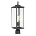 thumbnail image 3 of Hukoro 1-light Matte Black Outdoor Post Light Kits Head with Clear Glass Shade Middle-2 Pack - Black, 3 of 9