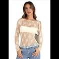 thumbnail image 1 of Top de Larga con Encaje Beige L, 1 of 7