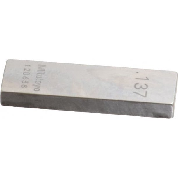 Mitutoyo 0.137" Rectangular Steel Gage Block Accuracy Grade 0, Includes
