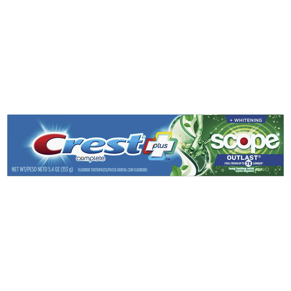Crest Plus Scope Outlast Complete Whitening Toothpaste, Mint, 5.4 oz