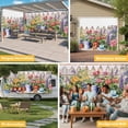 thumbnail image 6 of Colorful Spring Floral Garage Door Cover Banner 7 x 16 FT, Summer Flowers Botanical Garage Door Curtains Backdrop with Grommets for Indoor Outdoor Wall Party Porch Yard Decorations Background, 6 of 9