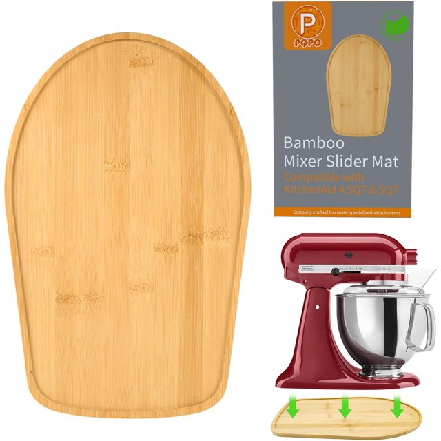 Bamboo Mixer Slider Compatible with KitchenAid 4.5-5 Quart Tilt-Head Stand Mixer