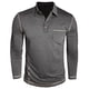 thumbnail image 4 of pstuiky hombres de manga larga, Cárdigan informal de color liso con botones y bolsillo para hombre, manga larga y solapa Tops de hombre xl, 4 of 6