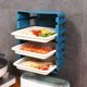 thumbnail image 2 of Vajilla de tipo cajón de varias capas Bandeja de almacenamiento de vajilla lateral montada en la pared Organizador de cocina Plato apilable B, 2 of 5