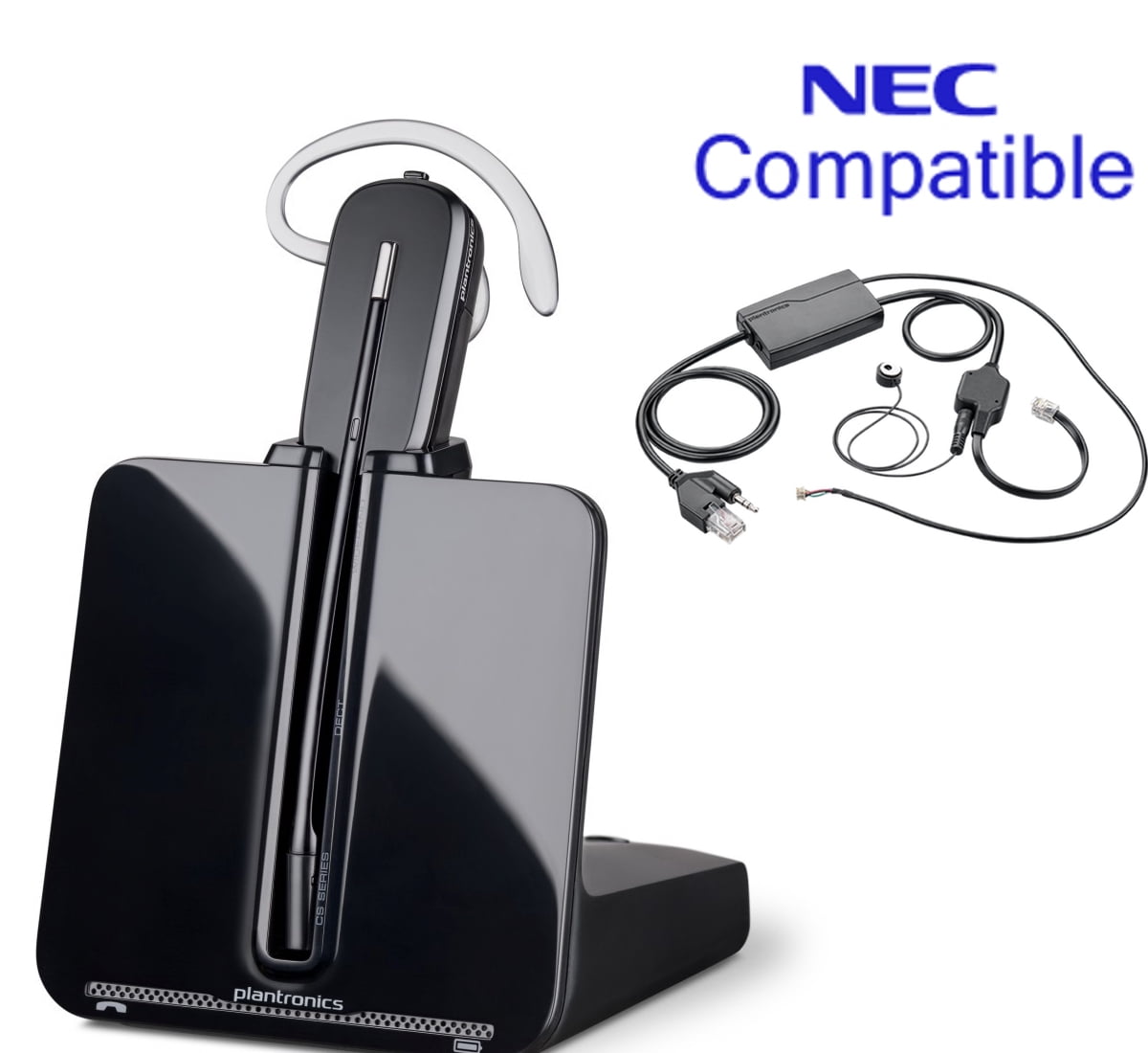 NEC Compatible Plantronics Cordless Headset Bundle CS540 EHS For NEC