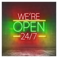 thumbnail image 1 of "We're Open 24/7"Neon Sign, Open Welcome Sign Window Open Sign, Shop Open Wall Art Restaurant Business Open Sign 35cm/40cm/50cm, 1 of 2