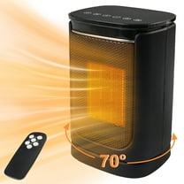 Kibhous Black 1500W Electric 3 Speed Oscillating Portable Space Heater for Small Room