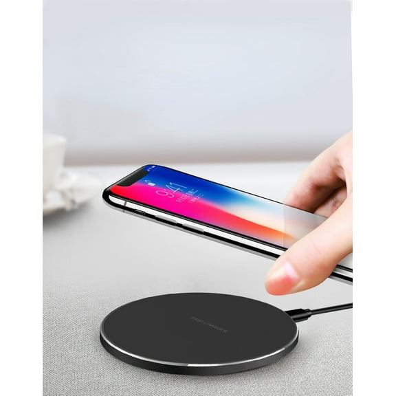 Wireless Charger, Wireless Charging Pad Compatible with iPhone 16 15 14 13 12 11 Pro Max/Mini/Plus/XR, 15W Max Fast Wireless Charging Pad Mat for Samsung Galaxy S23/S22/S21/S20/S10, AirPods Pro/3/2