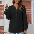 thumbnail image 2 of EDFBUYKRS Blouses for Women Dressy Lace Pleated Tunic Tops Casual Long Sleeve Fall Shirts L, 2 of 4