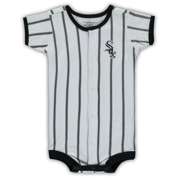 Infant White Chicago White Sox Pinstripe Power Hitter Coverall