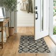 thumbnail image 2 of ODIKA 2'x3' Washable Doormat Non-Slip, Low Pile Lines Motif Border Inspired Minimalist Abstract Interlocking Refined Structured for Entryway, Kitchen, Laundry Room, 2 of 7