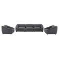 thumbnail image 1 of Armchair and Sofa Set, Fabric, Dark Grey Gray, Modern Contemporary Urban Design, Living Lounge Room Hotel Lobby Hospitality, 1 of 10