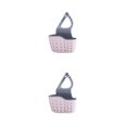 thumbnail image 1 of Transemion Réglable Suspendu Égouttoir Panier Cuisine Évier Étagère Savon Éponge Drain Rack Rose 2Set, 1 of 6