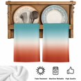 thumbnail image 5 of Red Teal Ombre Kitchen Towels Set of 2, Contemporary Abstract Gradient Absorbent Dish Towels for Kitchen, Microfiber Hand Towel, Quick Drying Tea Towel for Cleaning Decorative Dishcloths, 5 of 7