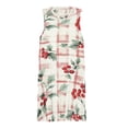 thumbnail image 3 of Christmas Plaid Christmas Tartan Spring Summer Dresses for Women Fashion T-shirt Dress Casual Sleeveless Loose Sundress with Pockets, 3 of 5