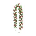 thumbnail image 3 of Fleurs Décoration Suspendue Intérieure et Extérieure avec Feuilles Rouges et Vertes pour Portes Escaliers et Murs, 3 of 4