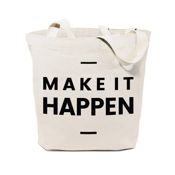 Make It Happen Cotton Canvas Tote Bag
