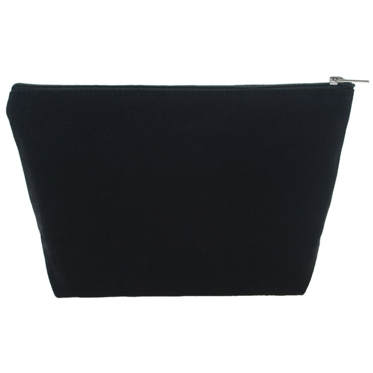 Aspire 30 Pack Canvas Cosmetic Bag 100 Cotton Black Blank DIY