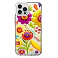 thumbnail image 1 of MUNDAZE Apple iPhone 11 Pro Shockproof Clear Hybrid Protective Phone Case Colorful Yellow Pink Folk Style Floral Spring Flowers Cover, 1 of 5