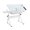 White, variant on Kumix Adjustable Tempered Glass Drafting Printing Table with Chair, WHITE