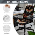 thumbnail image 5 of Xoenoiee Butterfly Moon Star Flower Print Office Computer Chair Seat Covers, 1 Piece Soft Stretch Washable Universal Rotating Desk Chair Seat Cushion Protectors, S, 5 of 6