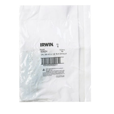 

Irwin Black Oxide High Speed Drill Bit Hss Split Pt 3/8 Dia Bulk Case of 6