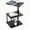 Black, variant on C-Shaped Swivel End Table with Storage, Height Adjustable
