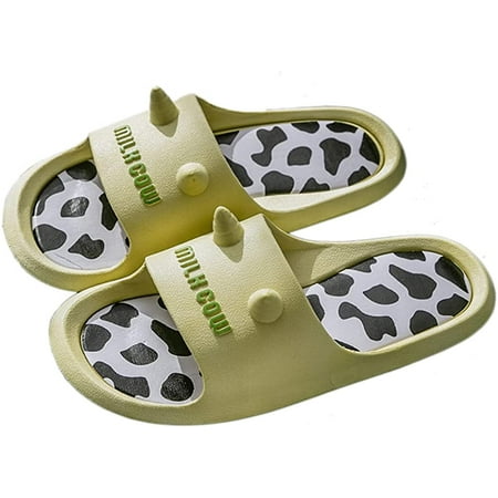 

CoCopeaunt Comfy Home Slippers Cute Cow Beach slippers Non-Slip Household Slippers Indoor or Outdoor