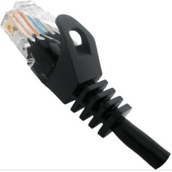 Cat5E Shielded Ethernet Patch Cable Black 150ft - Internet Cable Snagless Boot Network Wire - High Speed Ethernet Patch Cable 350MHz FTP Cord - 4 UTP 24AWG Stranded Pure Copper Wire