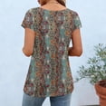 thumbnail image 6 of Aimik Women's Casual T-shirt Fashion Print Short Sleeve Round Neck Base Tee Summer Loose Comfort Top, 6 of 6