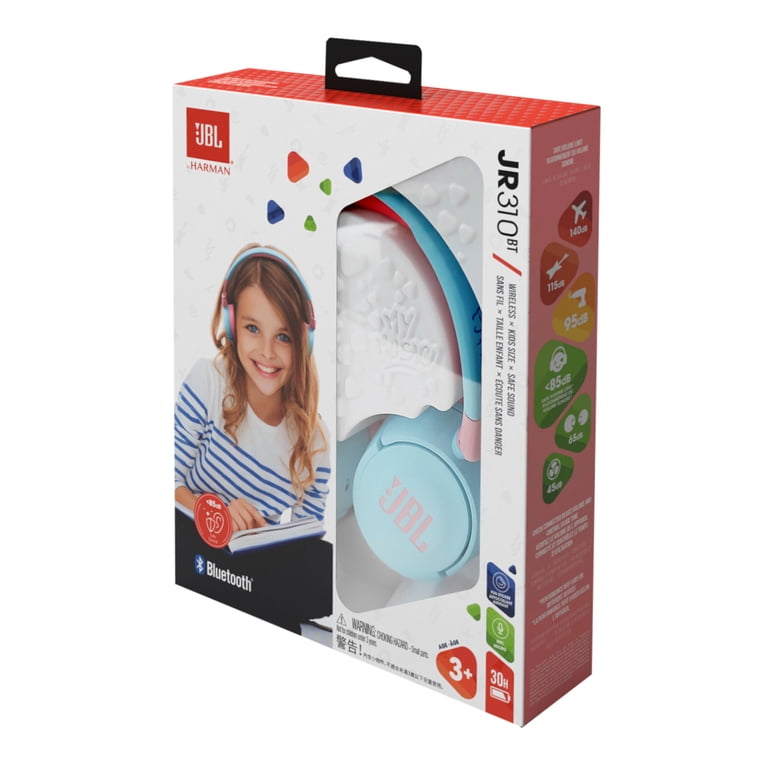 JBL Kids Jr310 Series Wireless On-Ear Headphones - Blue - Walmart.com