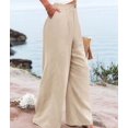thumbnail image 5 of Women'S Pants Casual Button Up High Waisted Wide Leg Trousers Color S, 5 of 7