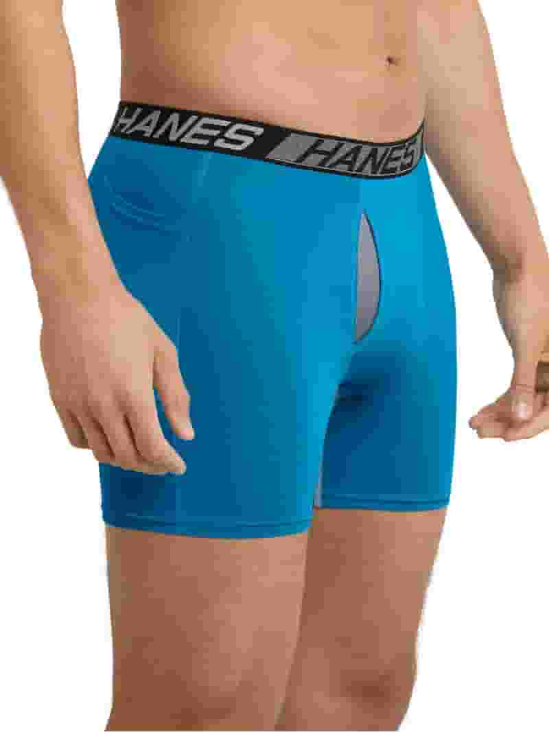 【セール 登場から人気沸騰】 Hanes Men's with Briefs Boxer Pouch Support Total X-Temp Clothing